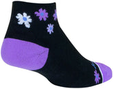 Calcetines bajos clásicos SockGuy Channel Air Daisy - 5 cm, negro/morado, para mujer, talla pequeña/mediana