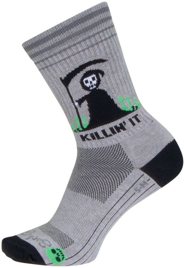 Calcetines deportivos Killin It de SockGuy - 15 cm (grande/extragrande)