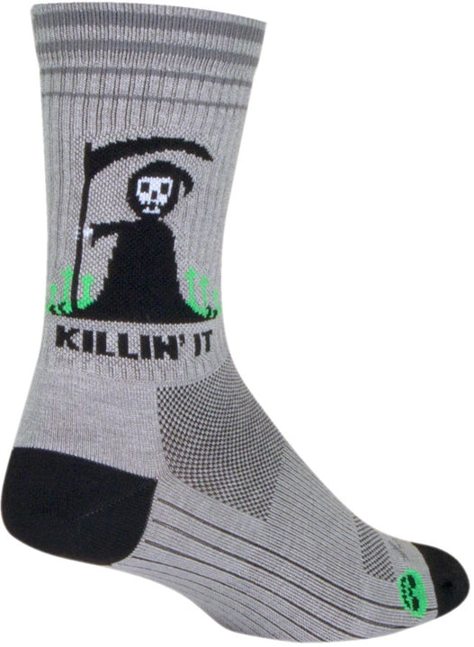Calcetines deportivos Killin It de SockGuy - 15 cm (grande/extragrande)