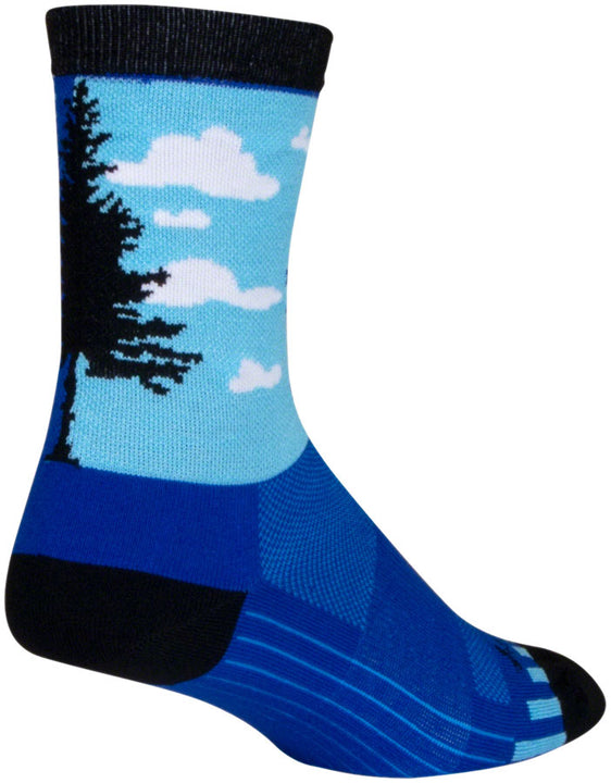 Calcetines deportivos SockGuy Night and Day (talla pequeña/mediana, 6")