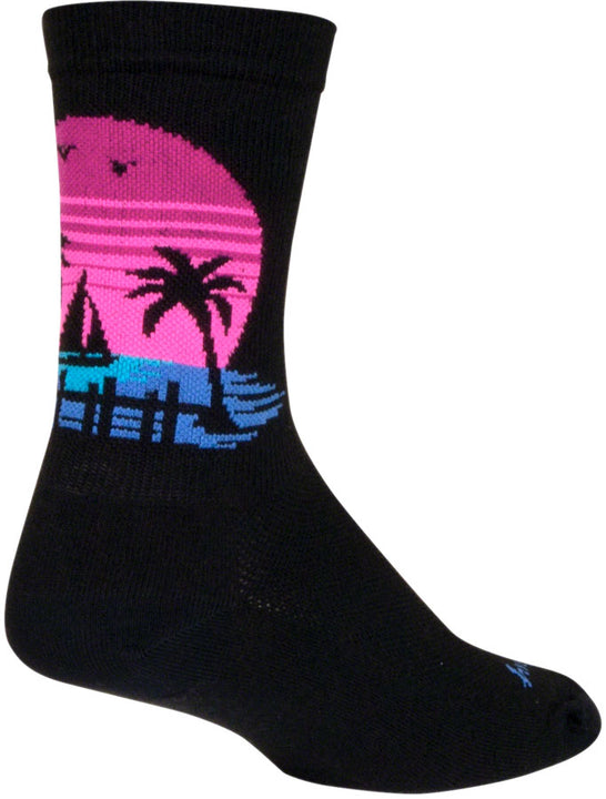 Calcetines deportivos Sunset de SockGuy - Talla pequeña/mediana (6")