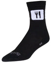 Calcetines SockGuy Crew Repeats - 6" Negro Talla pequeña/mediana
