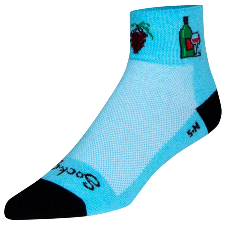 Calcetines clásicos de plumón color vino SockGuy - 5 cm, azul, talla pequeña/mediana