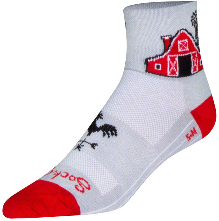 Calcetines clásicos de granero SockGuy - Blancos de 7,6 cm (talla pequeña/mediana)