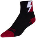 Calcetines clásicos de pernos SockGuy - 3" Rojos (Grande/Extragrande)