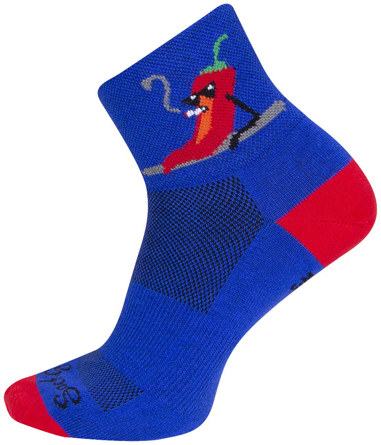 Calcetines clásicos SockGuy Smokin Hot - Talla pequeña/mediana, 7,6 cm