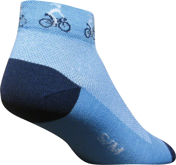 Calcetines clásicos de cola de caballo SockGuy - 2,5 cm, azul, para mujer, talla pequeña/mediana