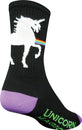 Calcetines mágicos de unicornio SockGuy Crew - 15 cm, negros, talla grande/extra grande