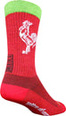 Calcetines de lana con sriracha SockGuy - 20 cm, rojos, talla grande/extra grande