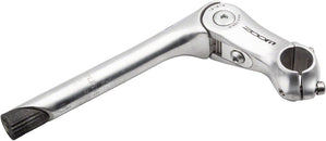 Zoom Quick Comfort Adjustable Stem - 90mm 25.4 Clamp Adjustable 80-150deg 25.4-24tpi Quill Aluminum Silver