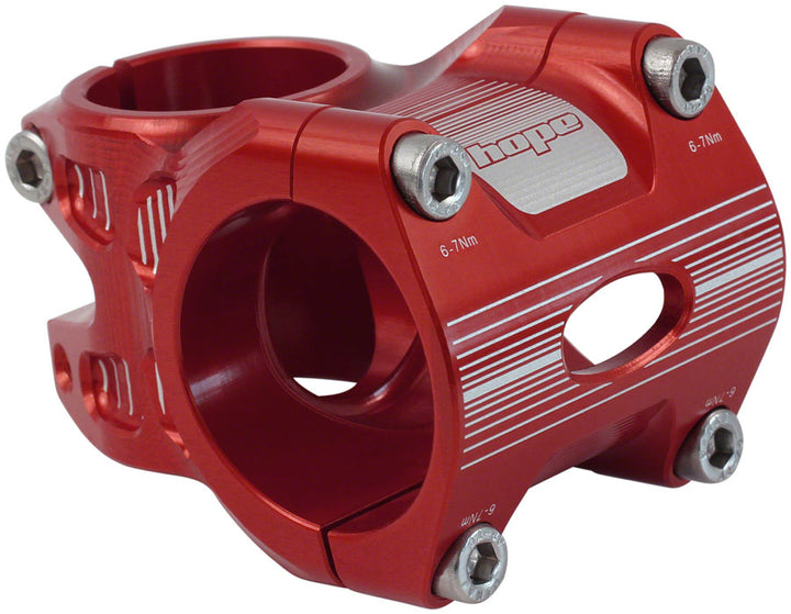 Potencia Hope AM/Freeride - 35 mm, abrazadera 35 +/-0, 1 1/8", aluminio, color rojo