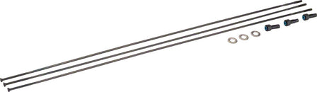 Radios/cabecillas/arandelas SRAM (paquete de 3), 298 mm, CX-Sprint, tiro recto, externo, negro, Roam 60, 29"