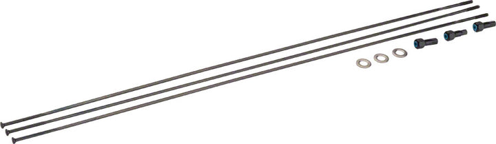 Radios/cabecillas/arandelas SRAM (paquete de 3), 298 mm, CX-Sprint, tiro recto, externo, negro, Roam 60, 29"