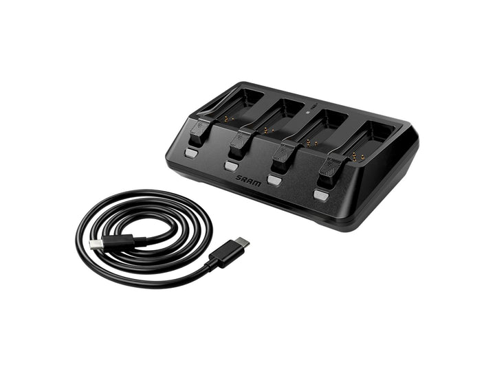 SRAM AXS 4-Port Battery Charger - Compatible AXS Batteries used on SRAM eTap RockShox AXS Components Battery sold separate