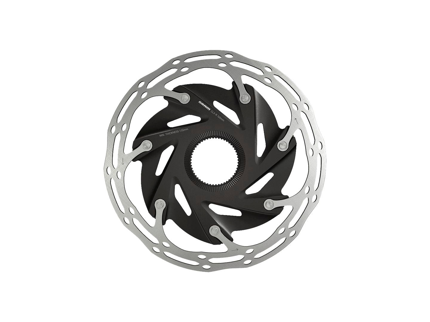Rotor de freno de disco SRAM CenterLine XR - 160 mm, bloqueo central, anillo de bloqueo de 1,85 mm, se vende por separado