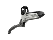 Maneta de freno de disco SRAM Level Ultimate Stealth - Montaje en poste delantero, palanca de carbono de 4 pistones, herrajes de titanio, negro/plata, C1
