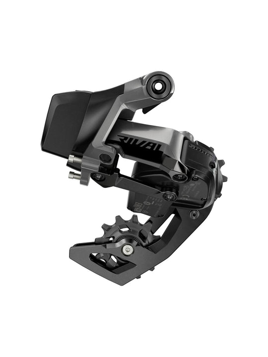 Desviador trasero SRAM Rival eTap AXS de 12 velocidades, jaula mediana. Batería vendida por separado. Negro D1.