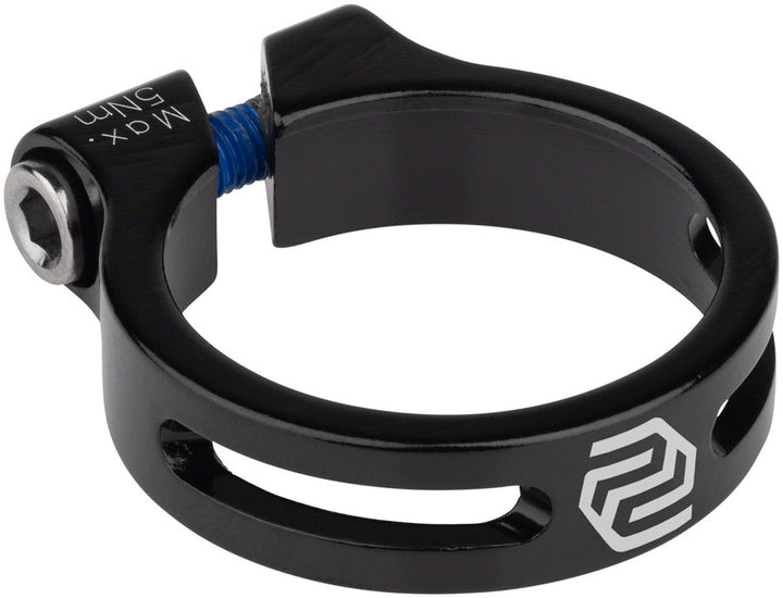 Abrazadera de tija de sillín Promax MX-112C (34,9 mm, negra, atornillable)