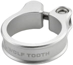 Abrazadera de tija de sillín Wolf Tooth de 31,8 mm, atornillable, color plata