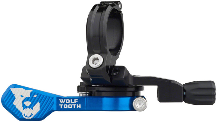 Maneta para tija telescópica Wolf Tooth ReMote Pro (abrazadera de 22,2 mm, azul)
