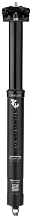 Tija telescópica Wolf Tooth Resolve - 31,6" (125 mm de recorrido), color negro, Rev. 2