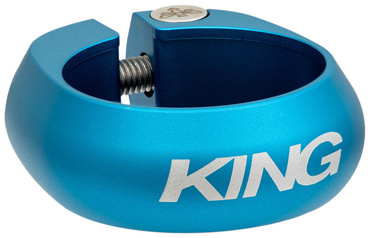 Abrazadera de tija de sillín Chris King de 34,9 mm, atornillable, color turquesa mate