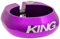 Abrazadera de tija de sillín Chris King - 34,9 mm, atornillable, 3D, violeta