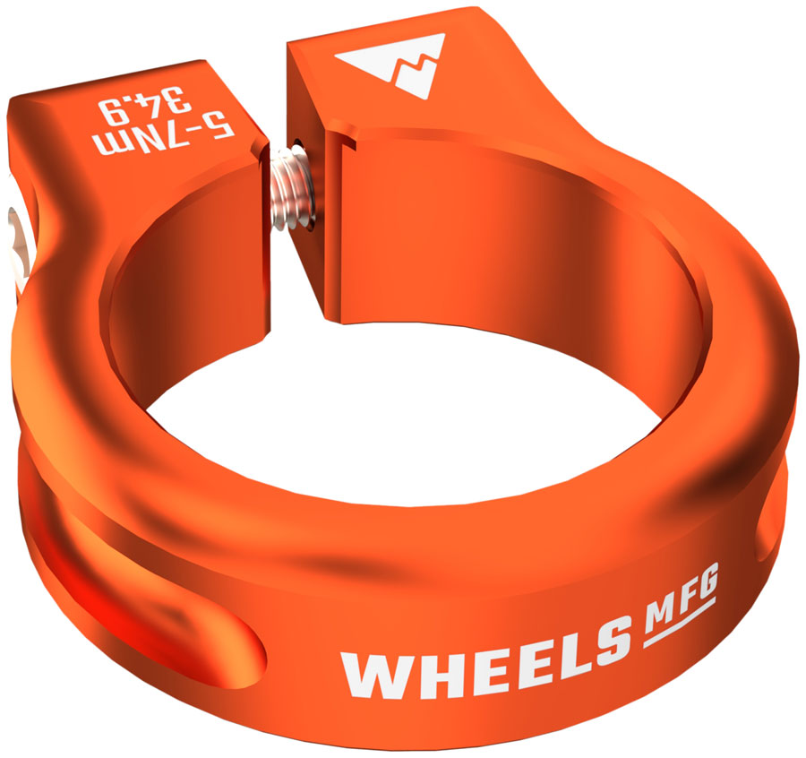 Wheels Manufacturing Seatpost Clamp - 34.9mm Bolt-On Orange