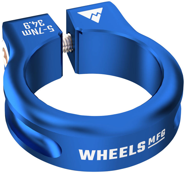 Wheels Manufacturing Seatpost Clamp - 34.9mm Bolt-On Blue