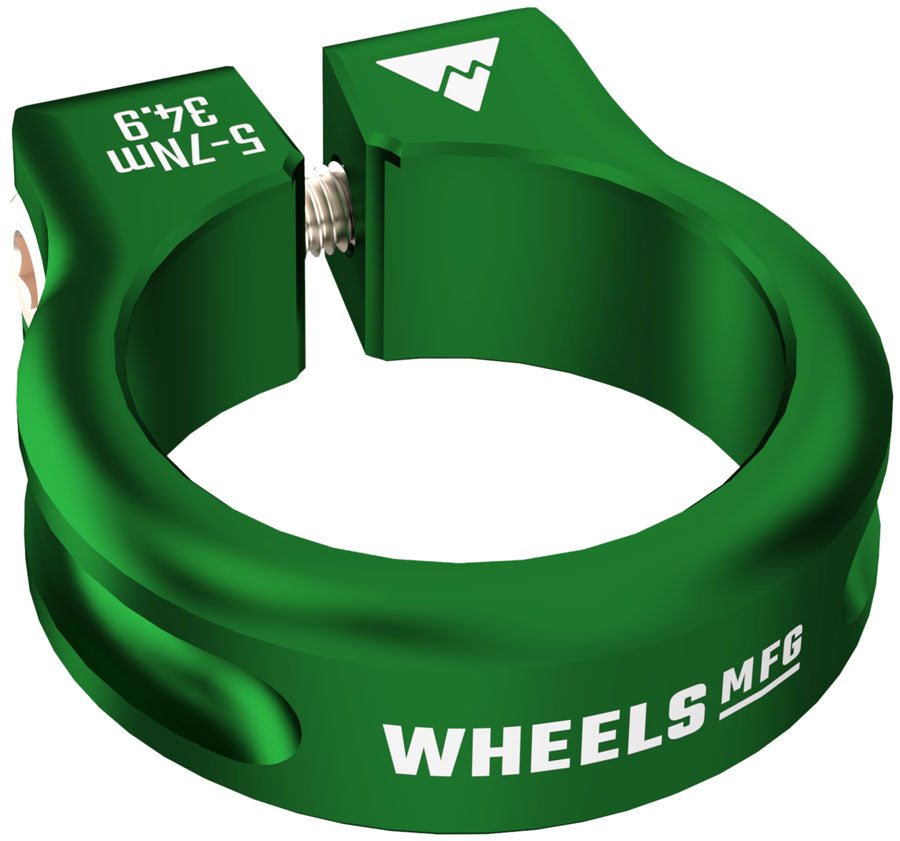 Wheels Manufacturing Seatpost Clamp - 34.9mm Bolt-On Green