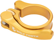 Abrazadera de tija de sillín de liberación rápida Wolf Tooth Components - 34,9 mm QR Gold