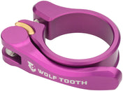 Abrazadera de tija de sillín de liberación rápida Wolf Tooth Components - 28,6 mm QR morado