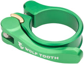 Abrazadera de tija de sillín de liberación rápida Wolf Tooth Components - 31,8 mm QR Verde