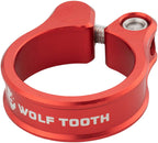 Abrazadera de tija de sillín Wolf Tooth de 31,8 mm, color rojo, atornillable