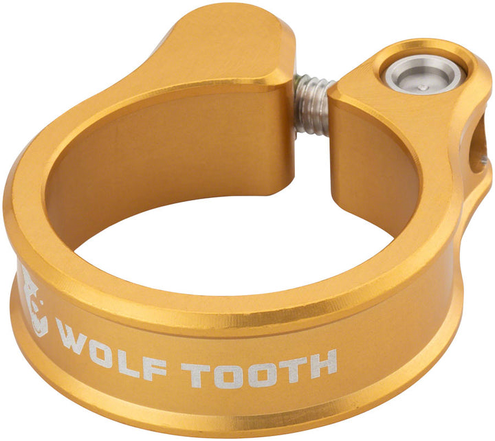 Abrazadera de tija de sillín Wolf Tooth - 31,8 mm, atornillable, color dorado