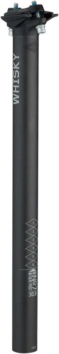 Tija de sillín de carbono WHISKY No.7 - 30,9 x 400 mm, desplazamiento de 0 mm, carbono mate