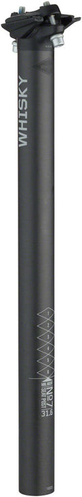 Tija de sillín de carbono WHISKY No.7 - 31,6 x 400 mm, desplazamiento de 0 mm, carbono mate