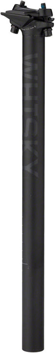Tija de sillín de aleación WHISKY No.7 - 27,2 x 400 mm, 0 mm de desplazamiento, negro mate