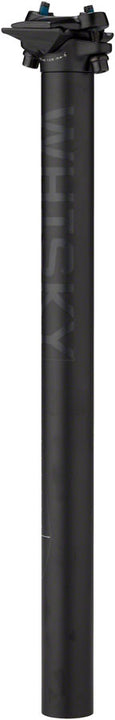 Tija de sillín de aleación WHISKY No.7 - 30,9 x 400 mm, 0 mm de desplazamiento, negro mate