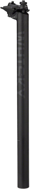 Tija de sillín de aleación WHISKY No.7 - 27,2 x 400 mm, desplazamiento de 18 mm, negro mate