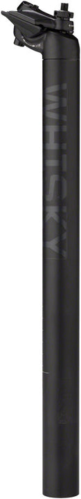 Tija de sillín de aleación WHISKY No.7 - 31,6 x 400 mm, desplazamiento de 18 mm, negro mate