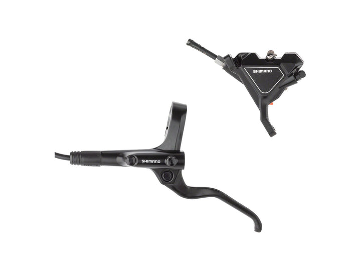 Maneta de freno de disco Shimano Altus BL-MT201/BR-UR300 - Trasera hidráulica, montaje plano, pastillas de resina, color negro