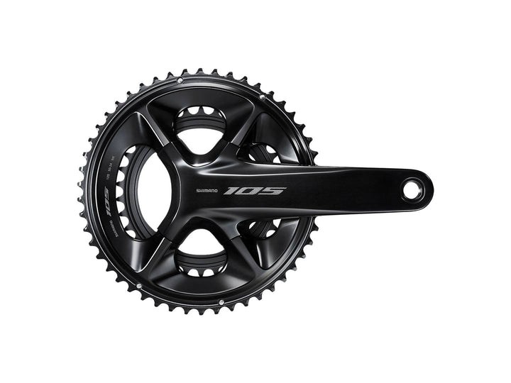 Juego de bielas Shimano 105 FC-R7100 - 170 mm, 12 velocidades, 50/34 dientes, 110 BCD asimétrico, interfaz de eje Hollowtech II, negro