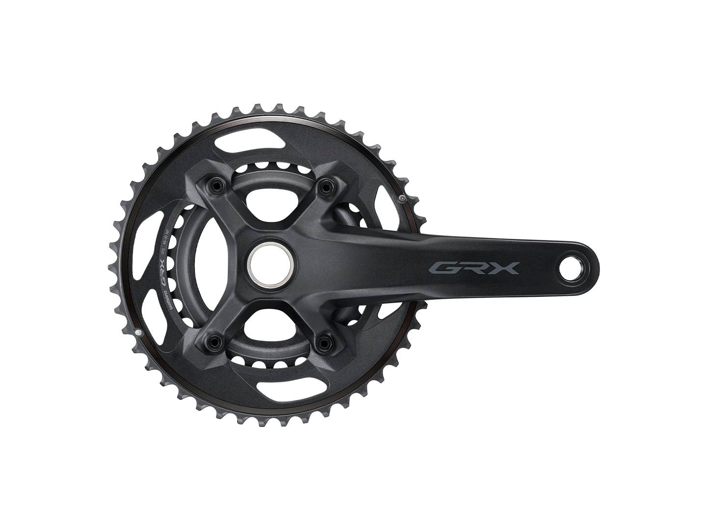 Juego de bielas Shimano GRX FC-RX610-2 - 172,5 mm, 12 velocidades, 46/30 dientes, 110/80 BCD, interfaz de eje Hollowtech II, negro
