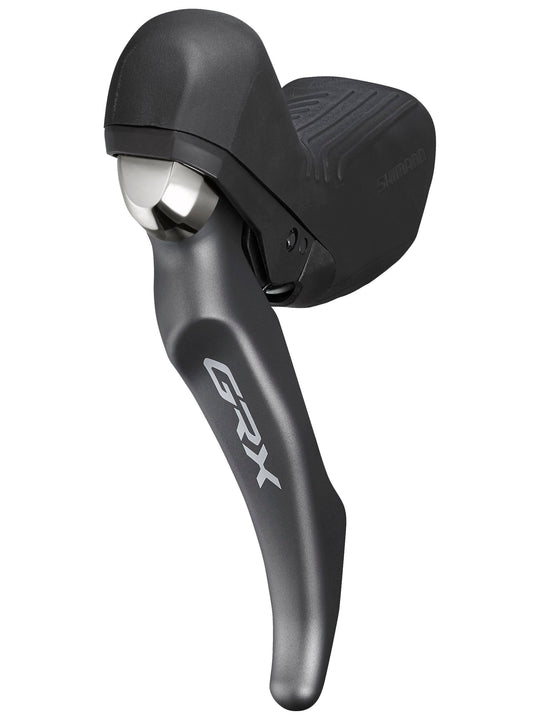Maneta de freno de disco Shimano GRX BL-RX810/BR-RX810 (delantera, hidráulica, montaje plano, pastillas de resina con aletas, color negro)