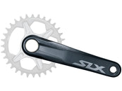 Juego de bielas Shimano SLX FC-M7100-1 - 175 mm, 12 velocidades, 1 eje de montaje directo Hollowtech II, negro