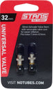 Stans Tubeless Universal Valve Stems - Brass 32mm Universal Schrader Pair
