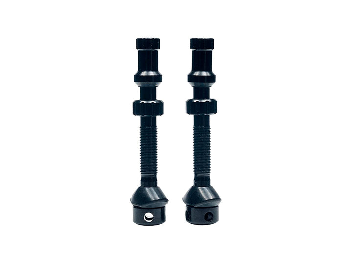 Vástagos de válvula Stans Tubeless Universal+ - Par de válvulas de aleación regulares negras