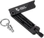 Llave hexagonal multiherramienta Wolf Tooth de 6 puntas con llavero, color negro