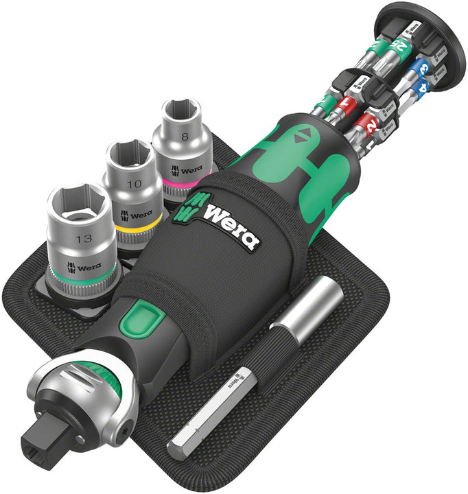 Juego de llaves de carraca de bolsillo Wera 8009 Zyklop 2, 18 piezas